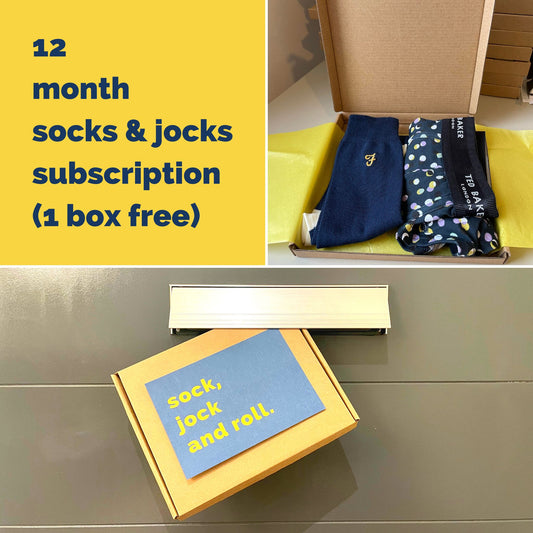 Letterbox Jox Socks & Boxers Subscription Box - 12 Month Subscription